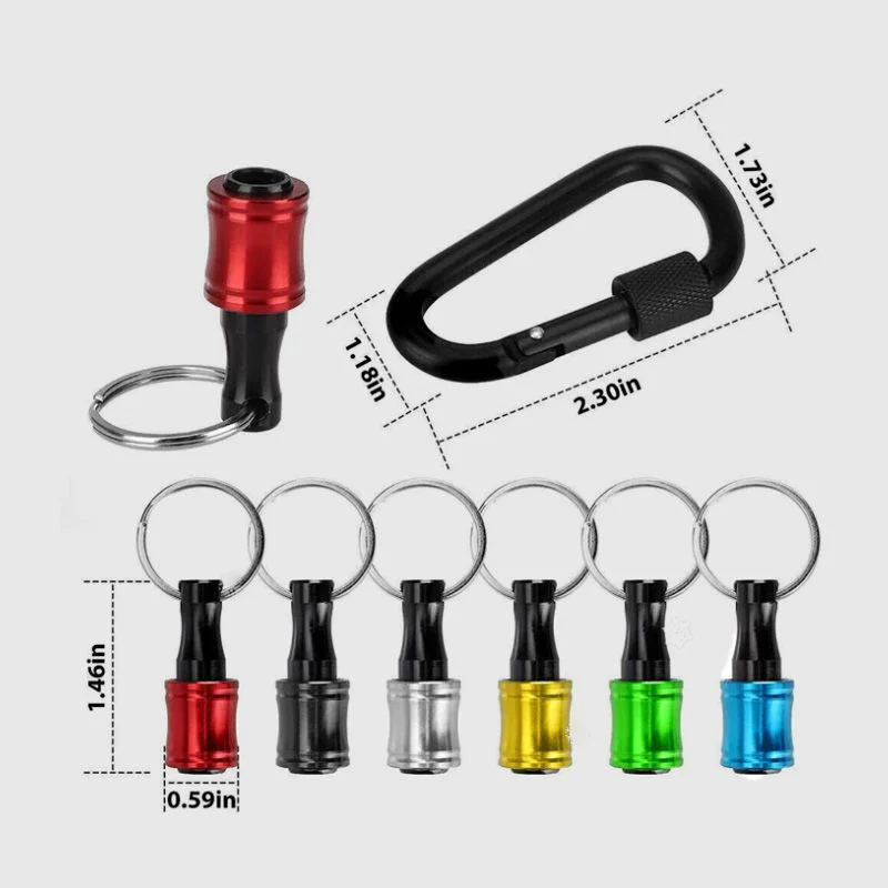 1/4" Hexagonal Screwdriver Bit Holder Key Rings - Image 6