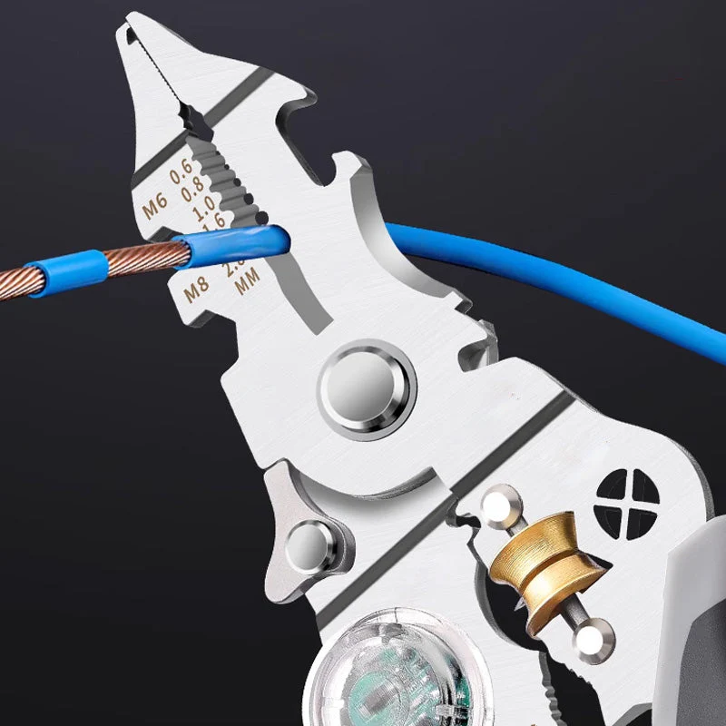10-in-1 Multi-Functional Wire Stripper Scissors With Electrical Test - Image 8