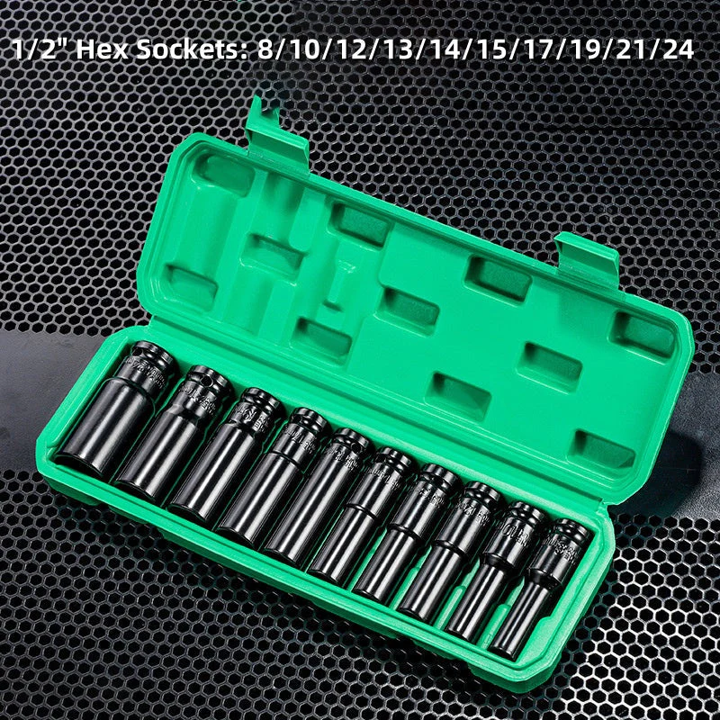 10pcs 1/2" Impact Socket Set with Storage Box - Image 7