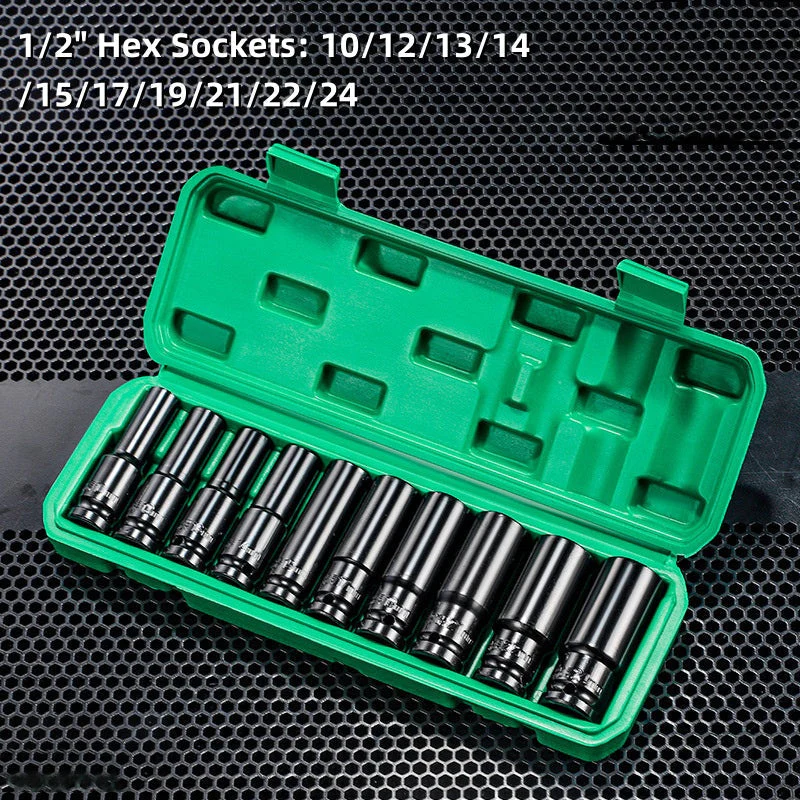 10pcs 1/2" Impact Socket Set with Storage Box - Image 8