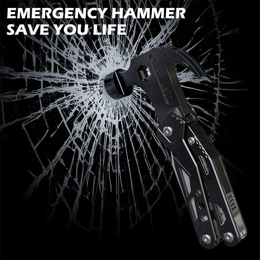 Multifunctional Survival Hammer 14 in 1 Stainless Steel Alloy Material - Image 4