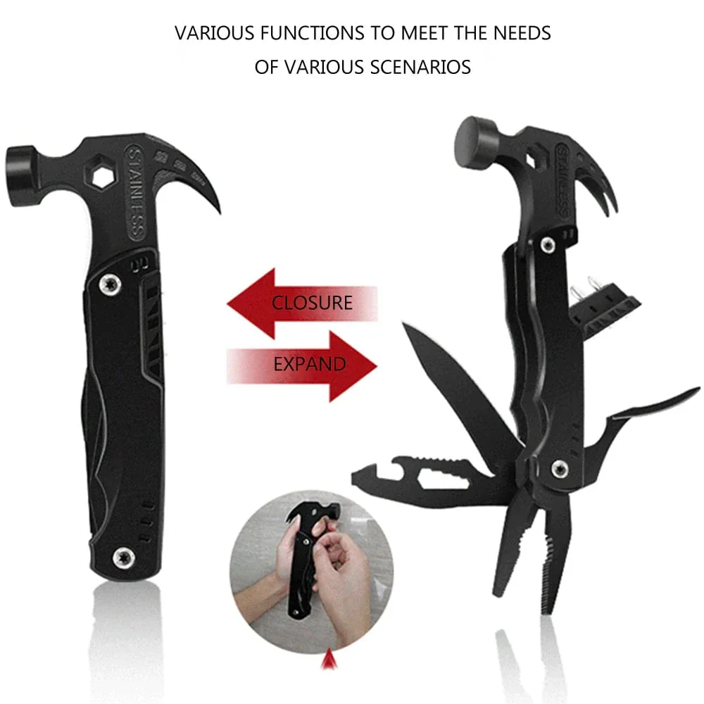 Multifunctional Survival Hammer 14 in 1 Stainless Steel Alloy Material - Image 7