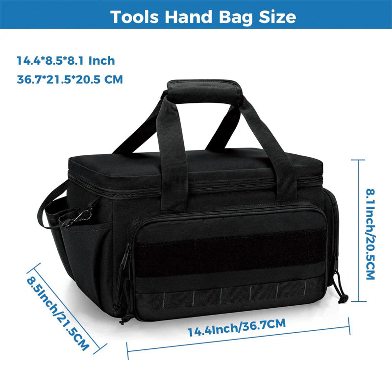 🔥Ultimate Heavy-Duty Canvas Tool Bag with MOLLE System | Professional Organizer & Multi-Pocket Technician Carrier - Image 2
