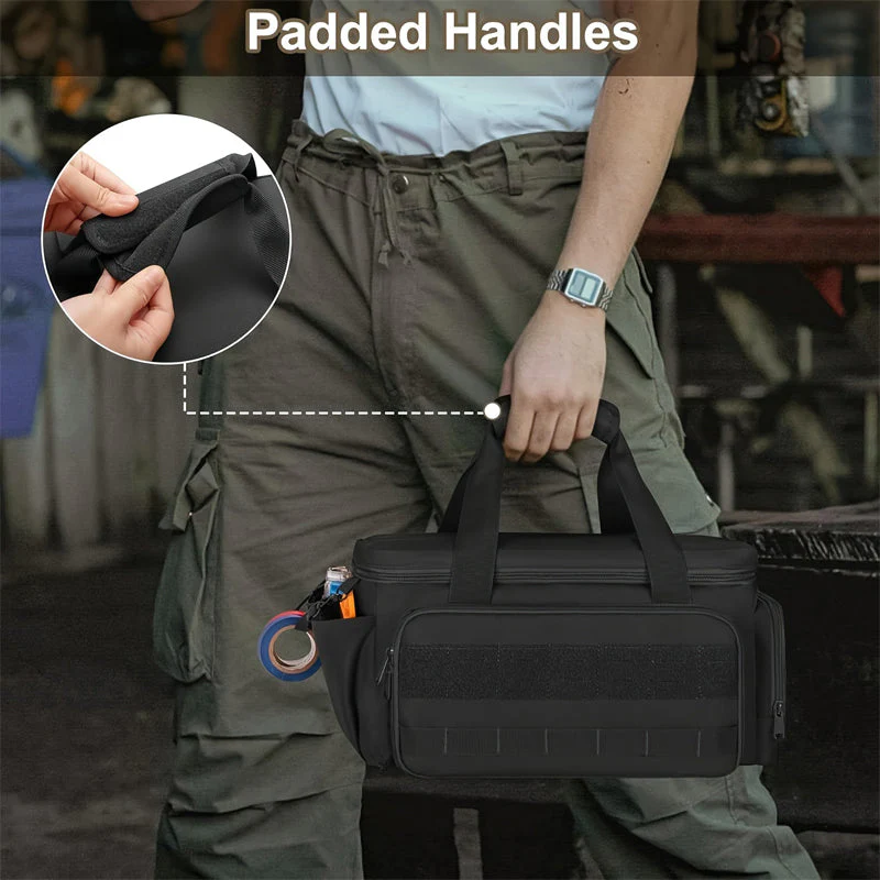 🔥Ultimate Heavy-Duty Canvas Tool Bag with MOLLE System | Professional Organizer & Multi-Pocket Technician Carrier - Image 4