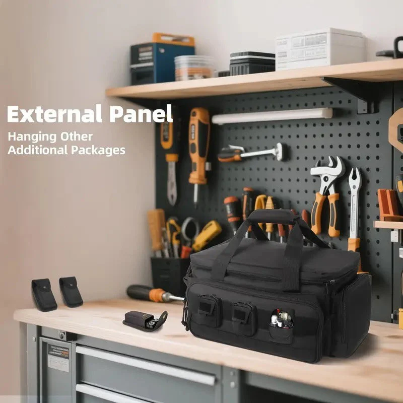 🔥Ultimate Heavy-Duty Canvas Tool Bag with MOLLE System | Professional Organizer & Multi-Pocket Technician Carrier - Image 5