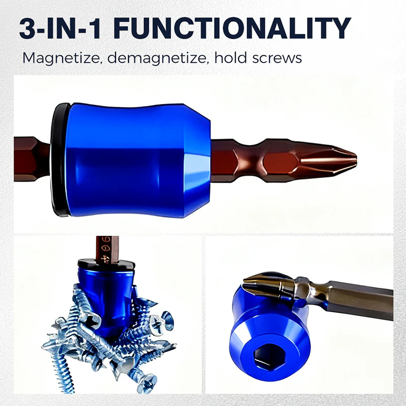 🛠️ Hot Sale⚡ 3-in-1 Magnetic Screwdriver Ring – Quick Bit Swap, Secure Hold & Portable - Image 3