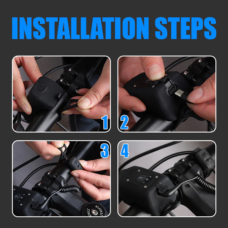 Outdoor Waterproof Bike Headlight with Horn - Image 8