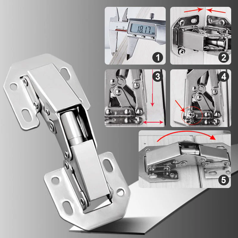 Cabinet Hinge - Easy Installation Bridge Shaped Door Hinges - Image 6