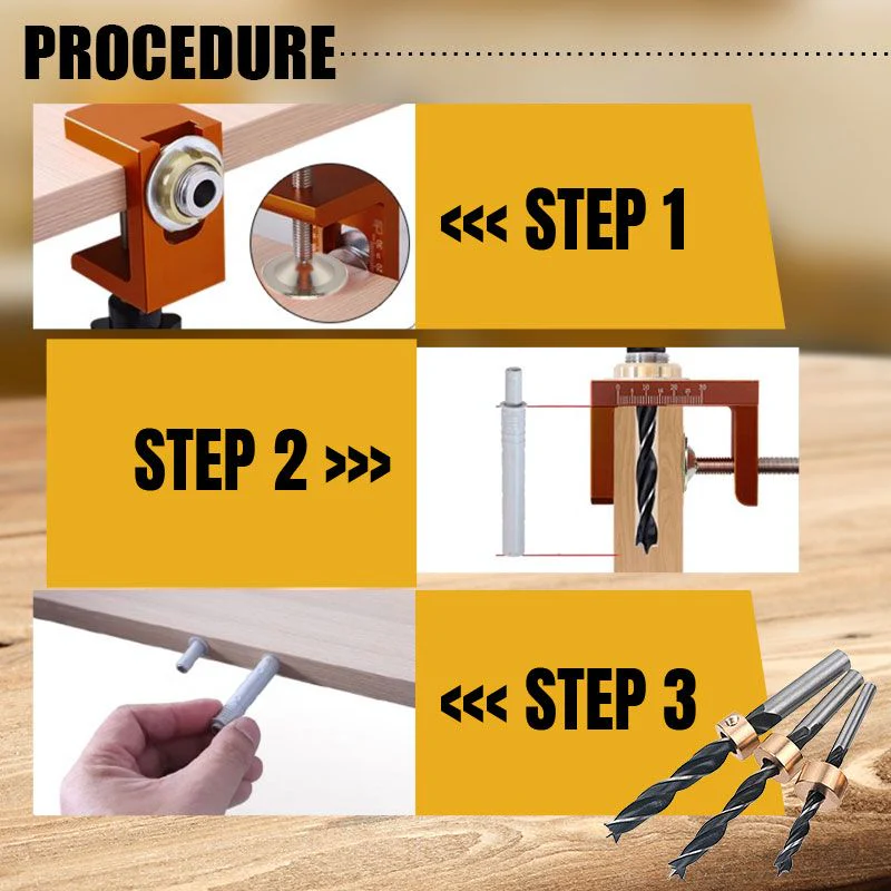 Cabinet Vertical Positioning Clamp and Drill Bill Set - Image 6