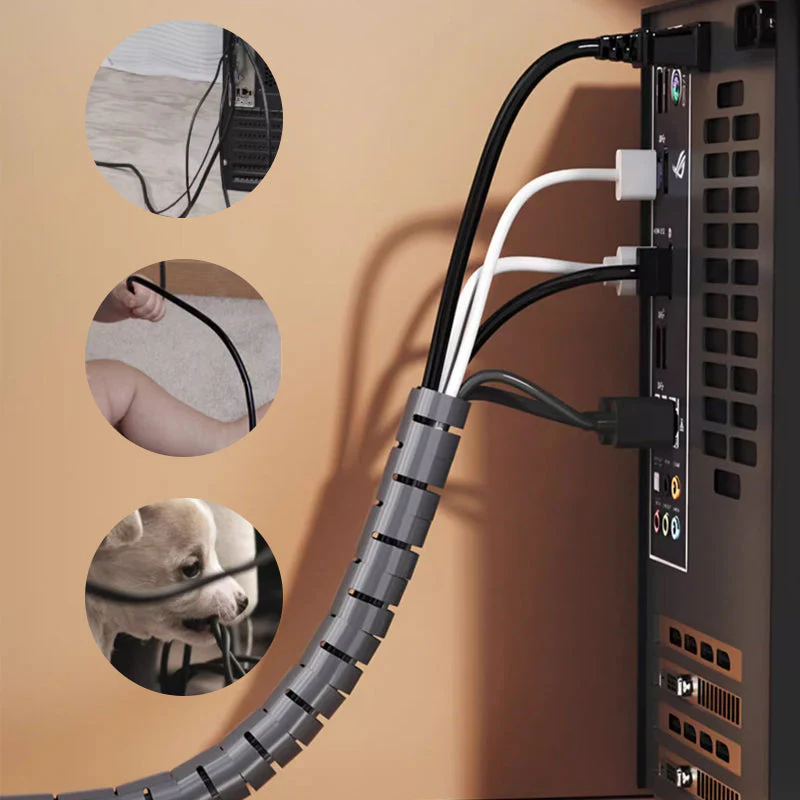 Wire Wrap Cord Organizer Cable Management Sleeve - Image 7