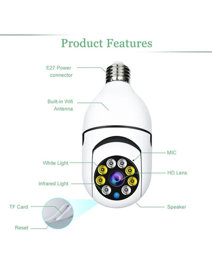 🔥Hot Sale🔥Wireless Wifi Light Bulb Camera Security Camera（50% off） - Image 4