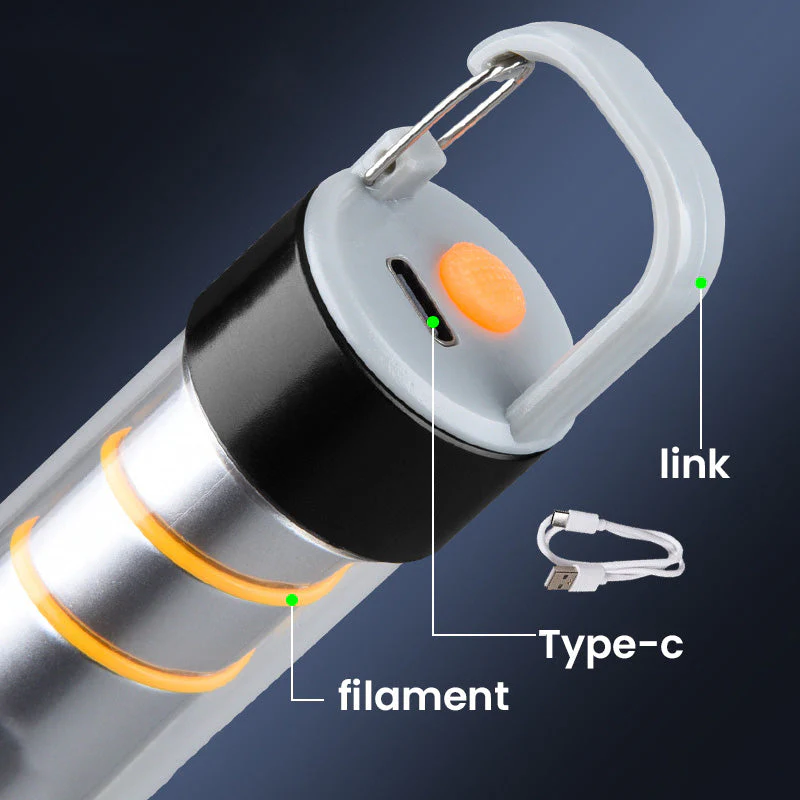 š„2025 HOT SALEš„ Multifunctional Super Bright USB Rechargeable Camping Flashlight - Image 7
