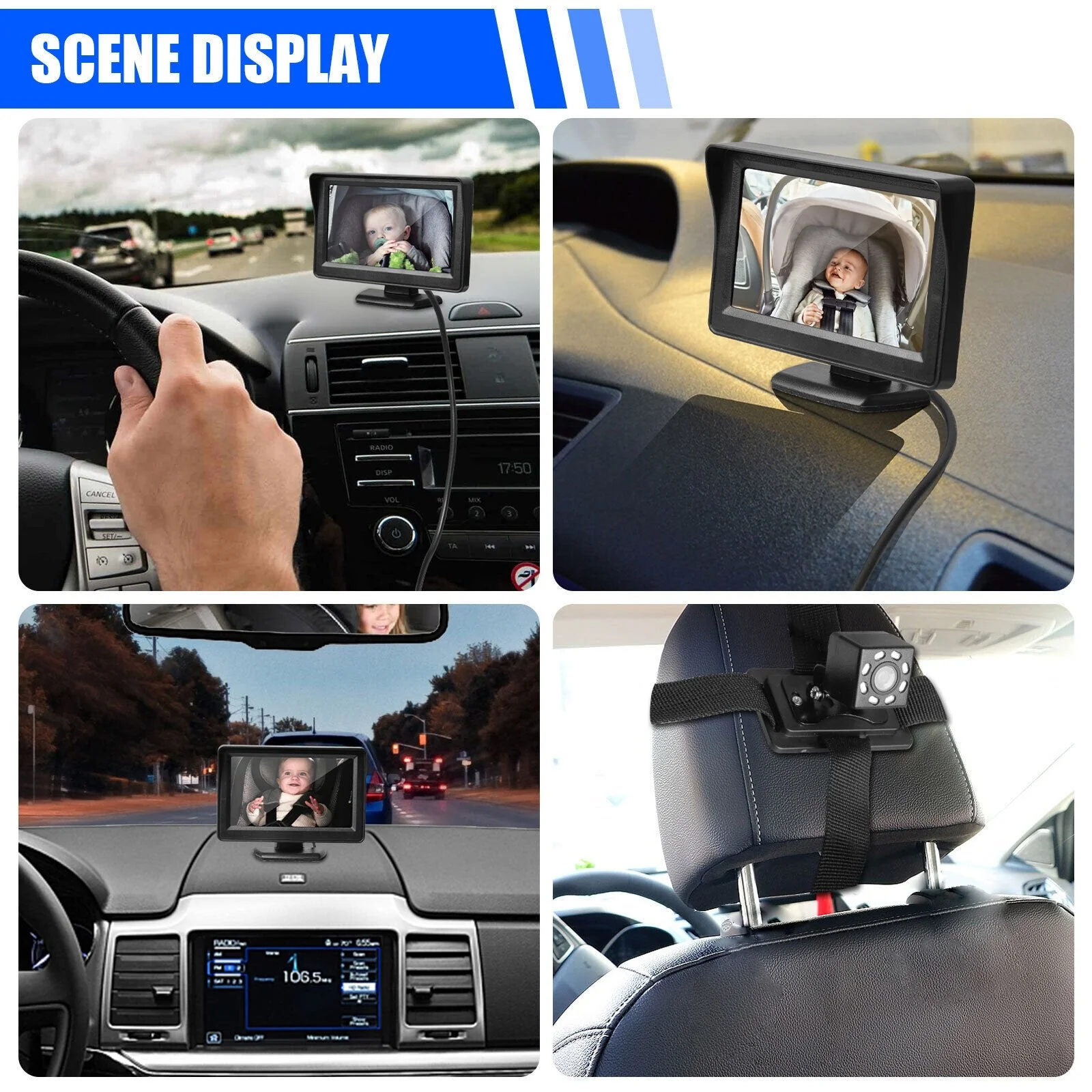 🎁Hot sale🔥 Baby Car Seat Rear View Camera Monitor Safe 4.3"（50%OFF） - Image 6
