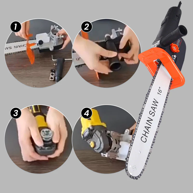 Chainsaw Converter Adapter Set -  Convert Angle Grinder to Chainsaw - Image 4