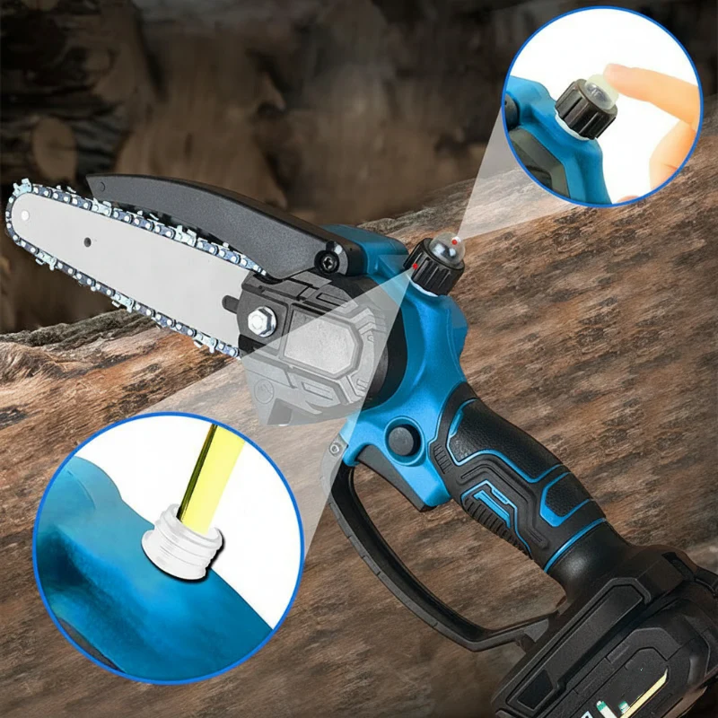 6-Inch Cordless Mini Chainsaw with 20V Battery - Image 5