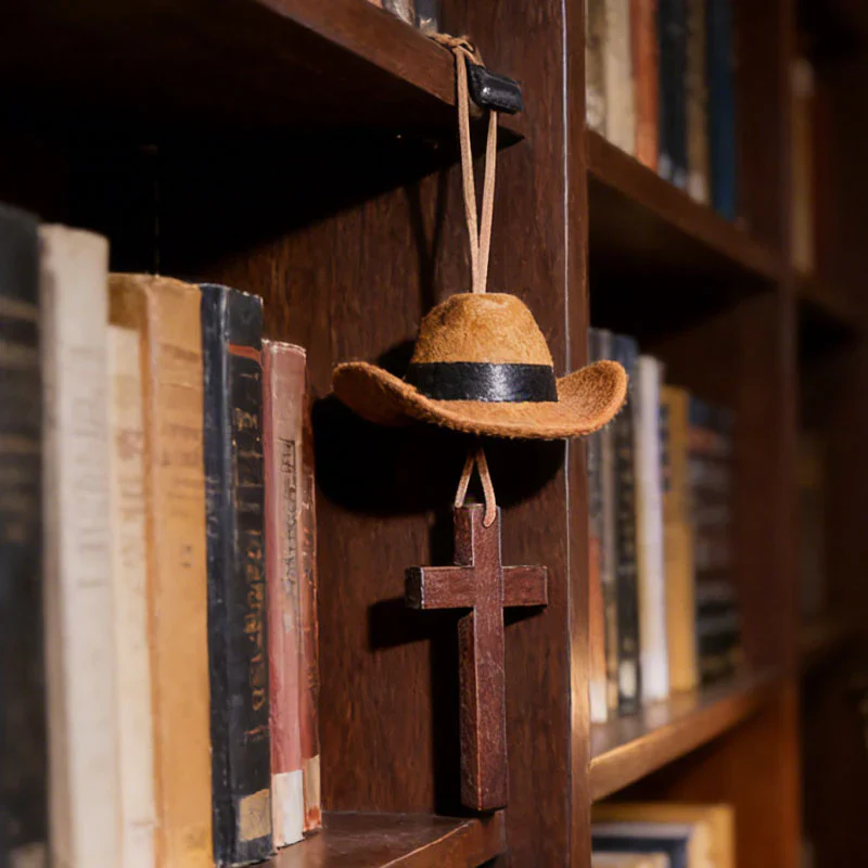 Cowboy Hat & Cross Car Charm - Image 7