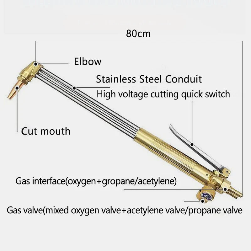 Heavy-duty Isobaric Anti-backfire Three-tube Cutting Torch - Image 8