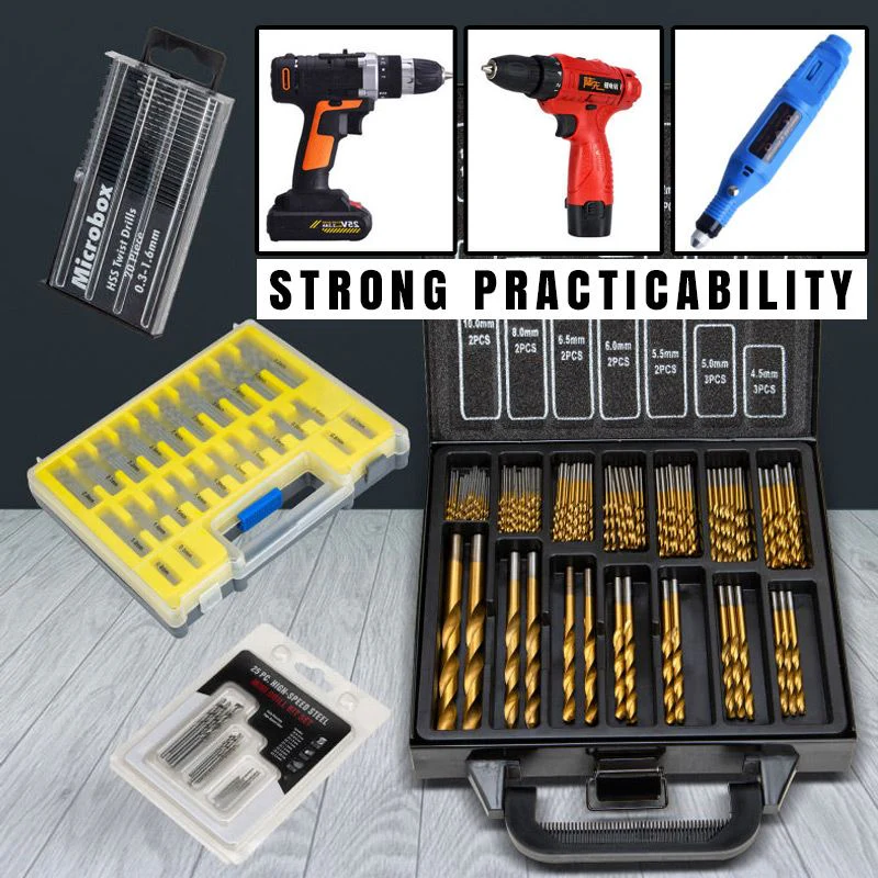 Titanium-plated high-speed steel drill bit set (multiple sets of specifications) - Image 6
