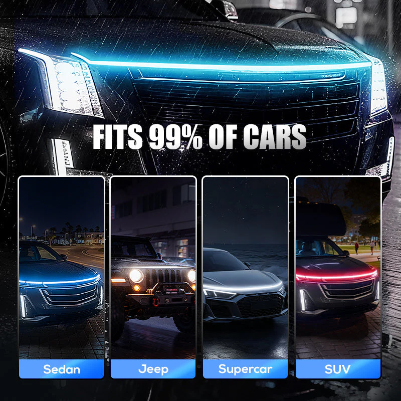 🔥【Dynamic Scan HoodBeam Kit】Light Up Your Hood With Hypnotic Smooth Scanning Effects! ✨🚗 - Image 4