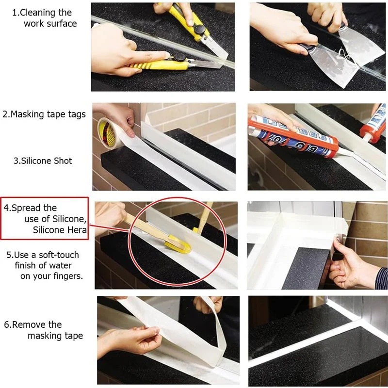 Extended Length Rubber Spatula Caulking Tool - Image 7