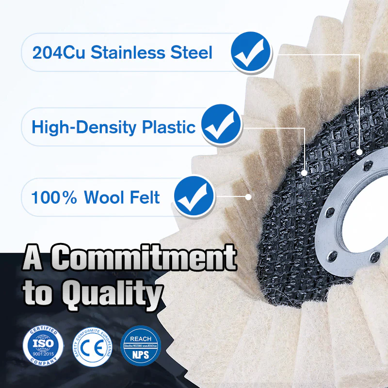 Wool Felt Flap Polishing Disc - Image 5
