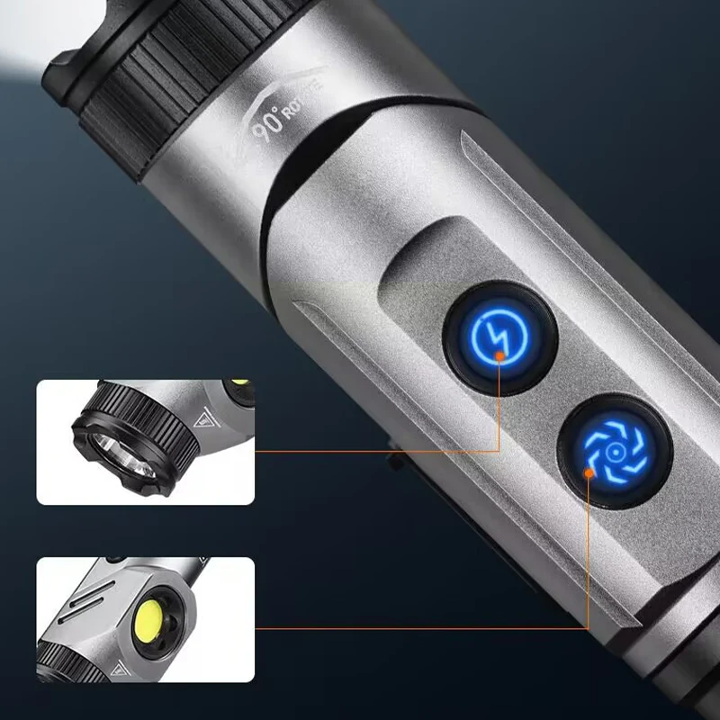 1500 Lumens 90-Degree Flashlight with Magnetic Base - Image 3