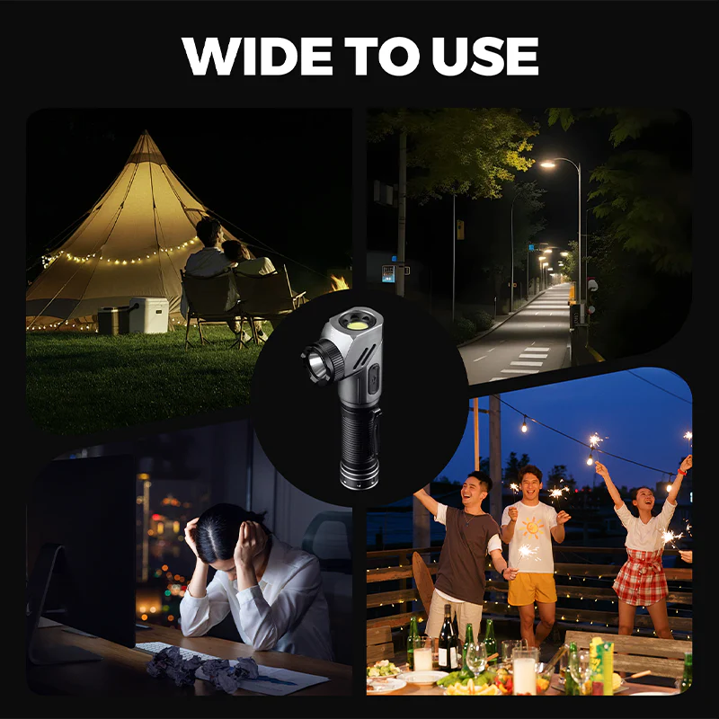 1500 Lumens 90-Degree Flashlight with Magnetic Base - Image 7