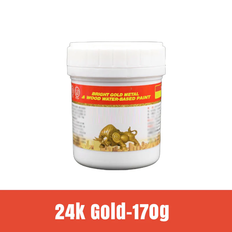 Shiny Metallic Water-based Gold Foil Paint - Image 9