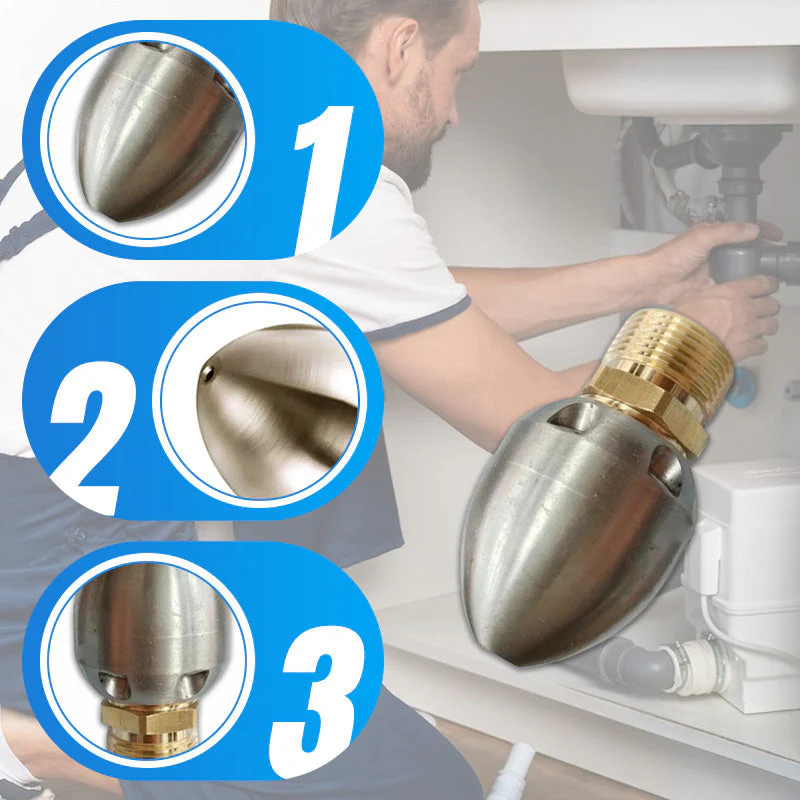 Heavy-Duty Torpedo-Shaped Jet Nozzle for High-Flow Drain Cleaning - Image 6