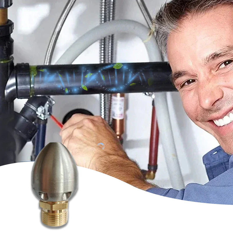 Heavy-Duty Torpedo-Shaped Jet Nozzle for High-Flow Drain Cleaning - Image 7