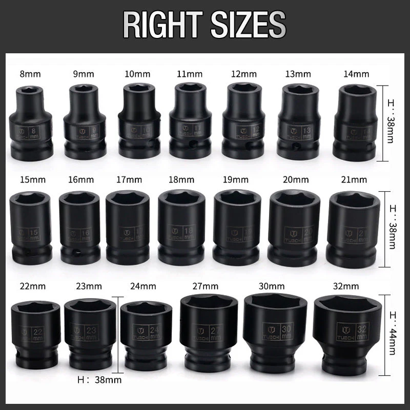 1/2" Hex Short Socket Set with Organizer - Image 6