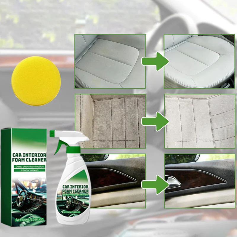 🌟BUY 1 GET 1 FREE🌟Effective Car Interior Foam Cleaner with Sponge - Image 4