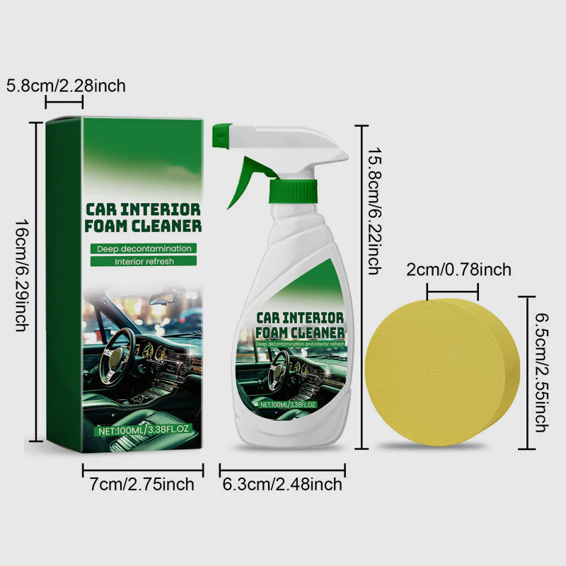🌟BUY 1 GET 1 FREE🌟Effective Car Interior Foam Cleaner with Sponge - Image 8