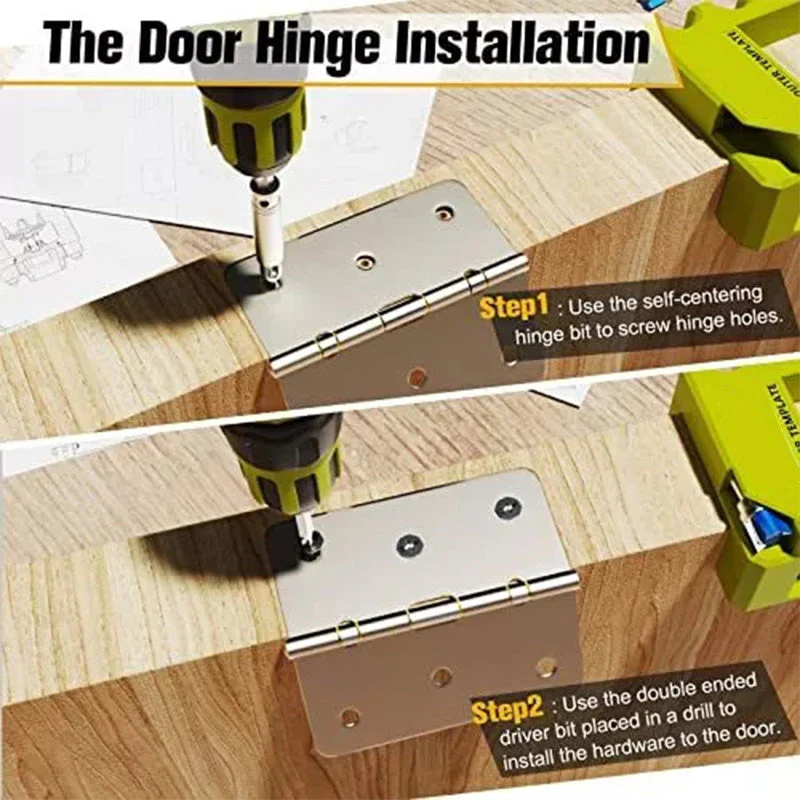 Hinge Door Lock Hole Positioner Kit Set - Image 5