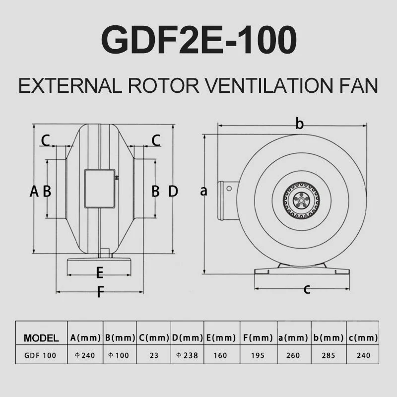 Low Noise Powerful Round Duct Ventilation Fan - Image 8