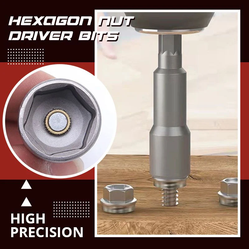 5pcs Magnetic Hexagon Nut Driver Bits - Image 4