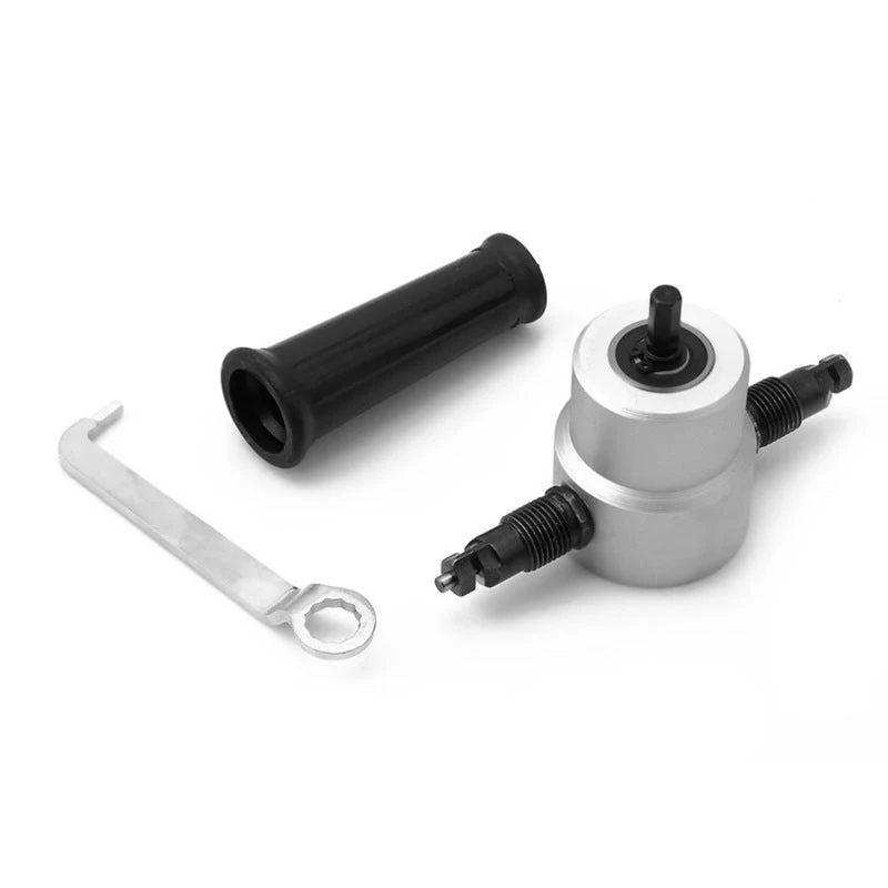 Nibbler cutter drill attachment double head metal plate - Image 2