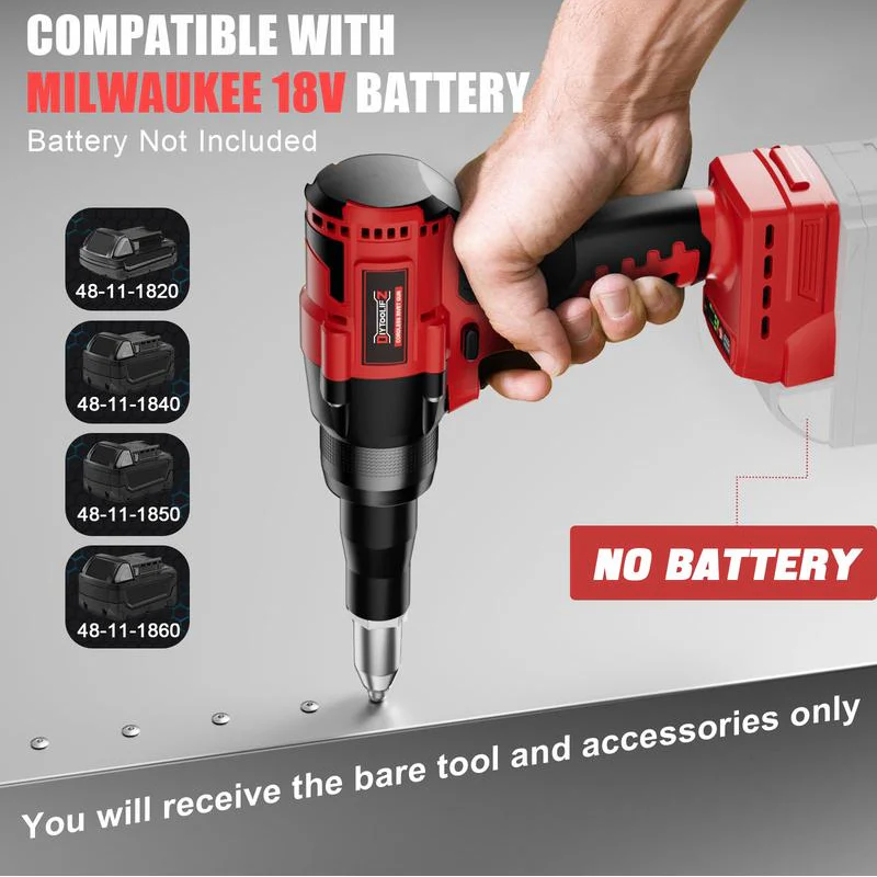 Portable Handheld 21V Brushless Rivet Machine with Aluminum Rivets & Storage Box - Image 6