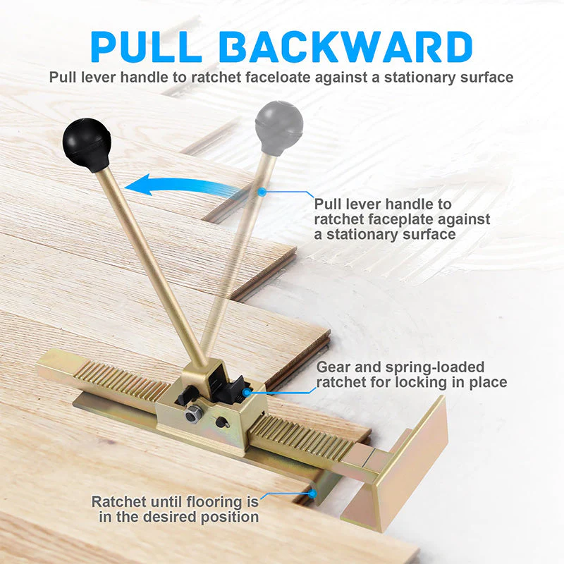 Professional Ratcheting Hardwood Plank Jack - Image 3