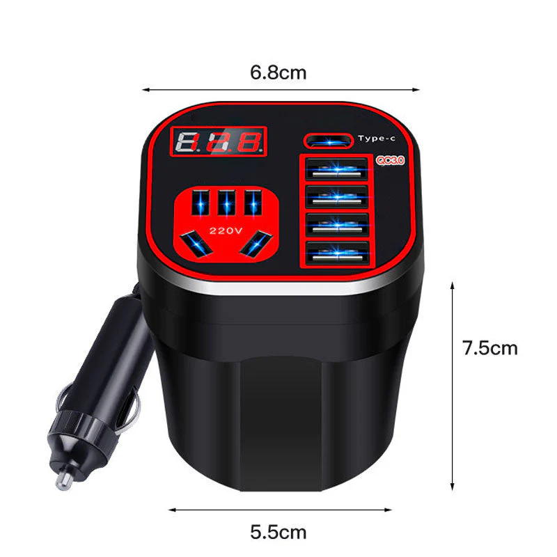 Multifunction Car Power Inverter QC Charger - Image 10