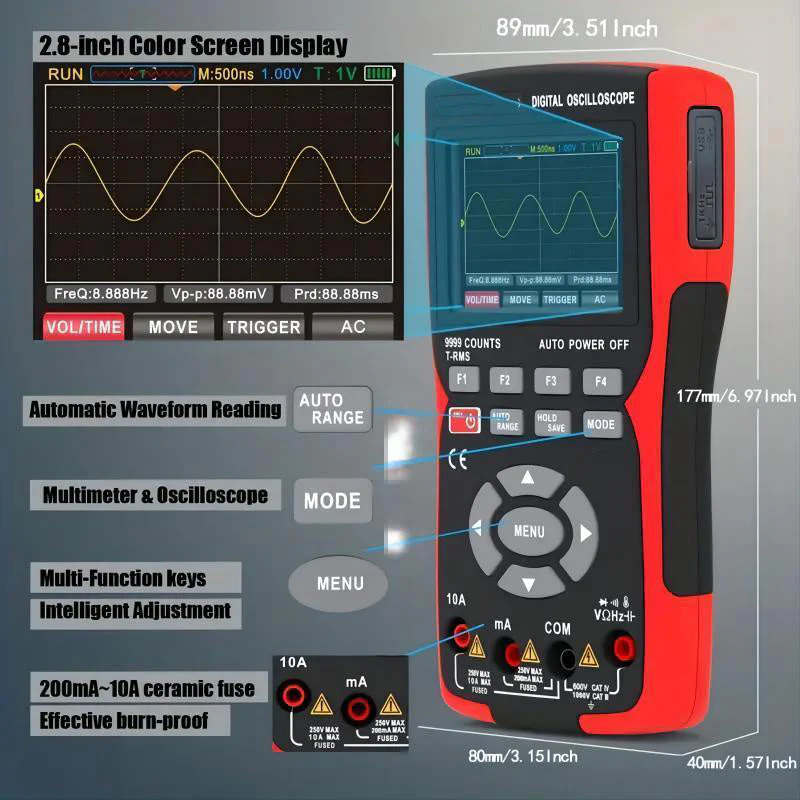 Rechargeable Multifunctional Handheld Oscilloscope - Image 3