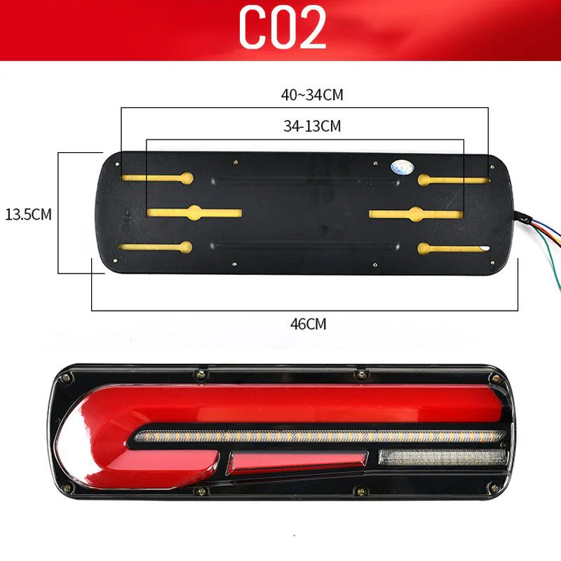 2pcs Bright LED Guide Tail Lights for Trucks - Image 13