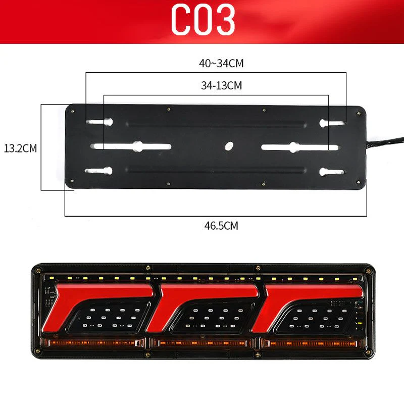 2pcs Bright LED Guide Tail Lights for Trucks - Image 14