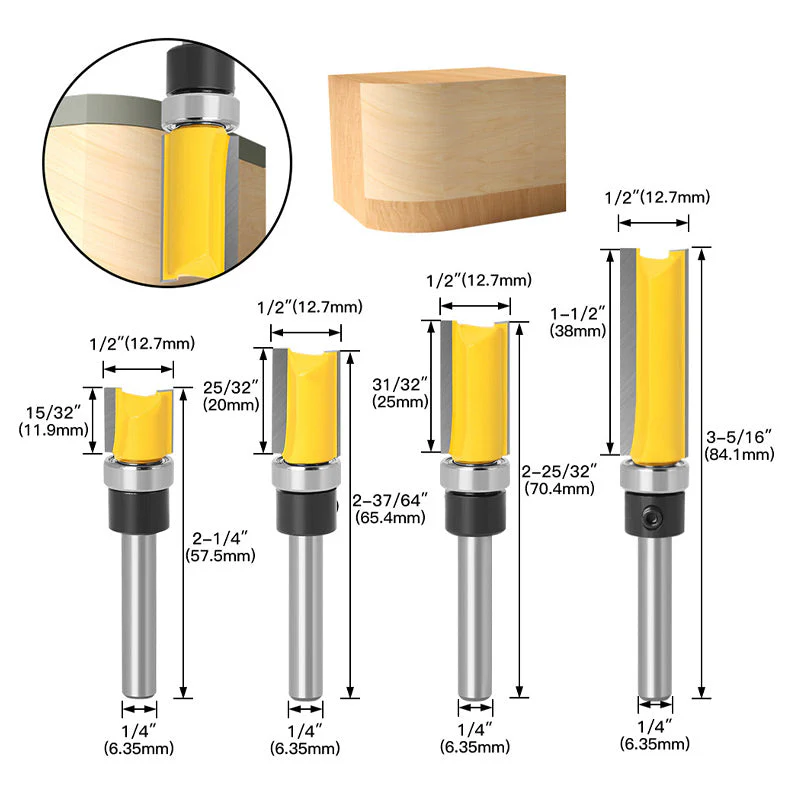 Dovetail 1/4'' Shank Bit for Woodworking Grooving - Image 13