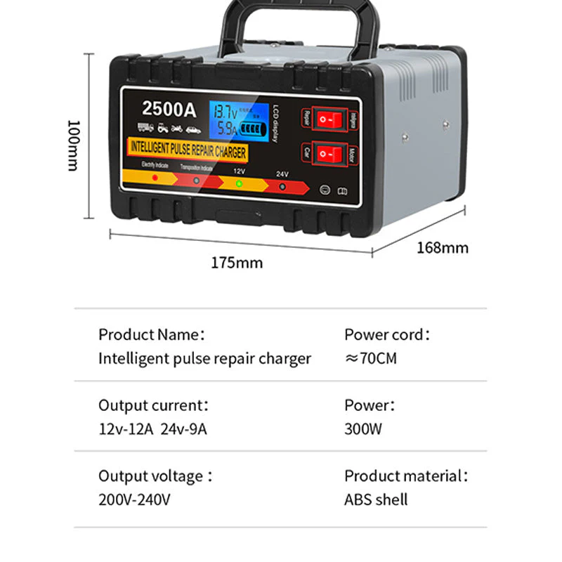 ⏰Smart Car Battery Charger with Pulse Repair - Image 13