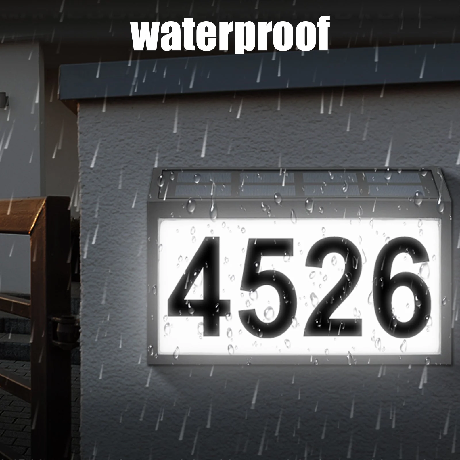 Solar-Powered Address Sign Waterproof LED Light - Image 2