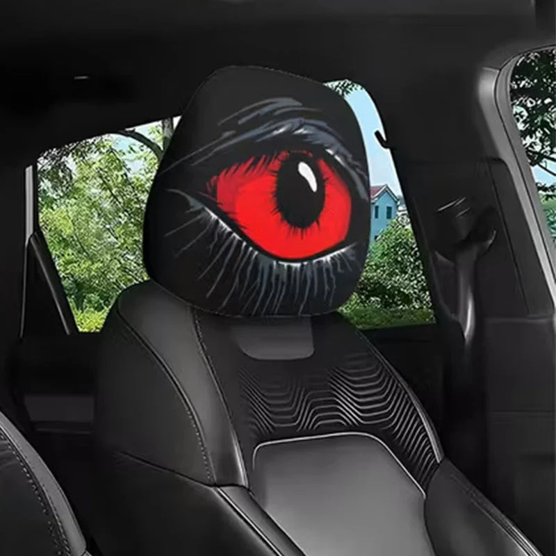 ⏳Limited-time 50% off⏰Spooky Red Eye Car Headrest Cover👁️🗨️🚗 - Image 7