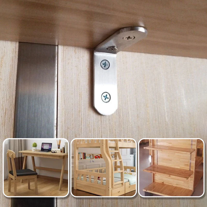 4-Pack Stainless Steel Corner Braces - Comes with 30 PCS Screws - Image 4