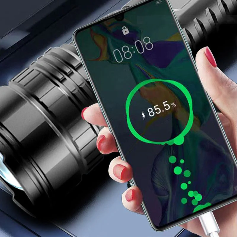 🔥Hot sale🔥Multifunctional White Laser Telescopic Zoom Tactical Flashlight - Image 12