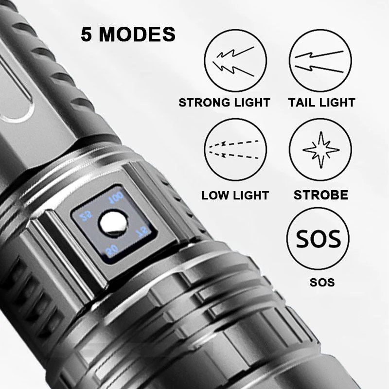 🔥Hot sale🔥Multifunctional White Laser Telescopic Zoom Tactical Flashlight - Image 4